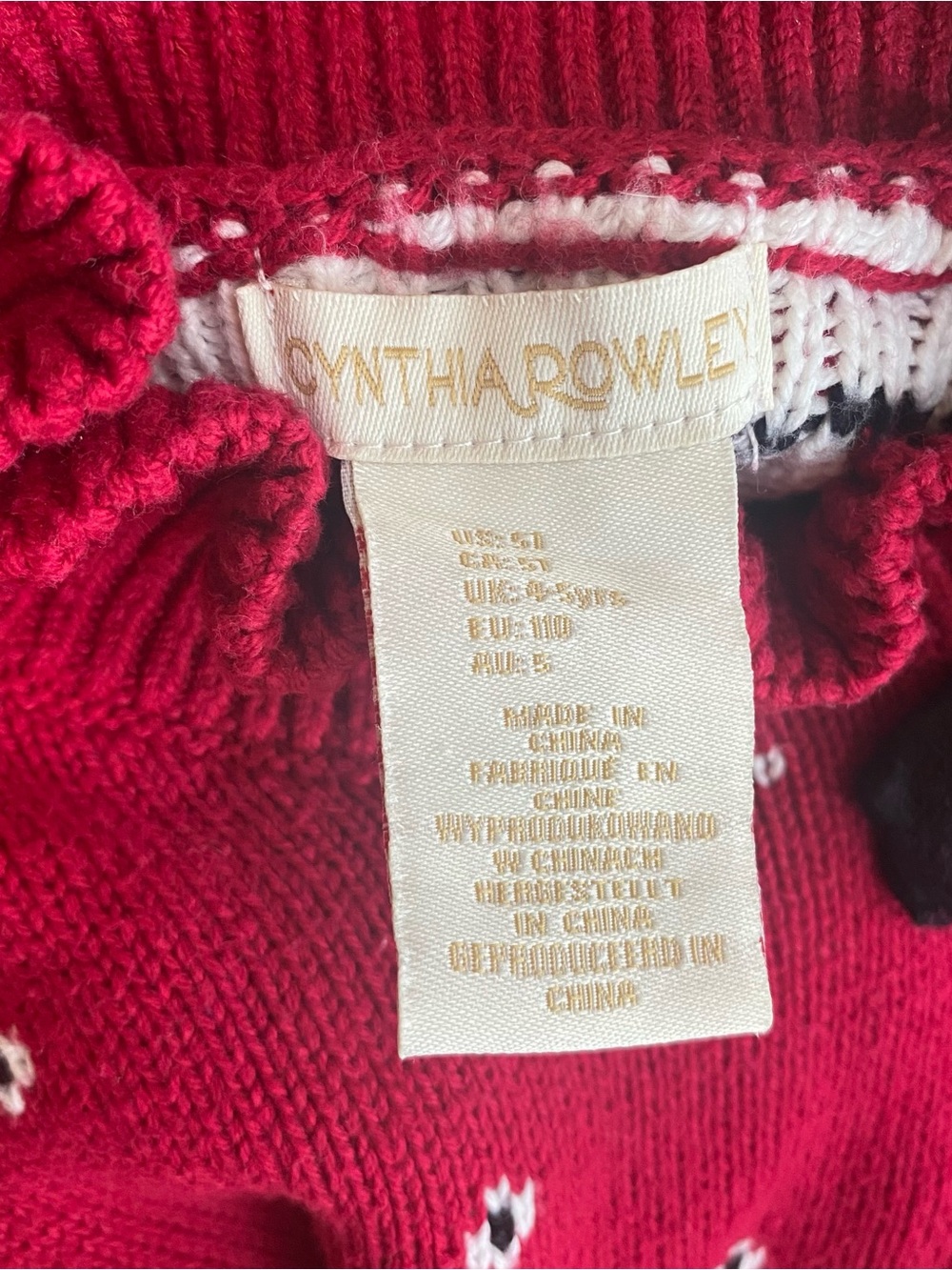 CYNTHIA ROWLEY RED KNIT DRESS - Picture 6 of 6